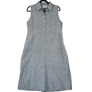 Chic Gray Collared Midi Dress